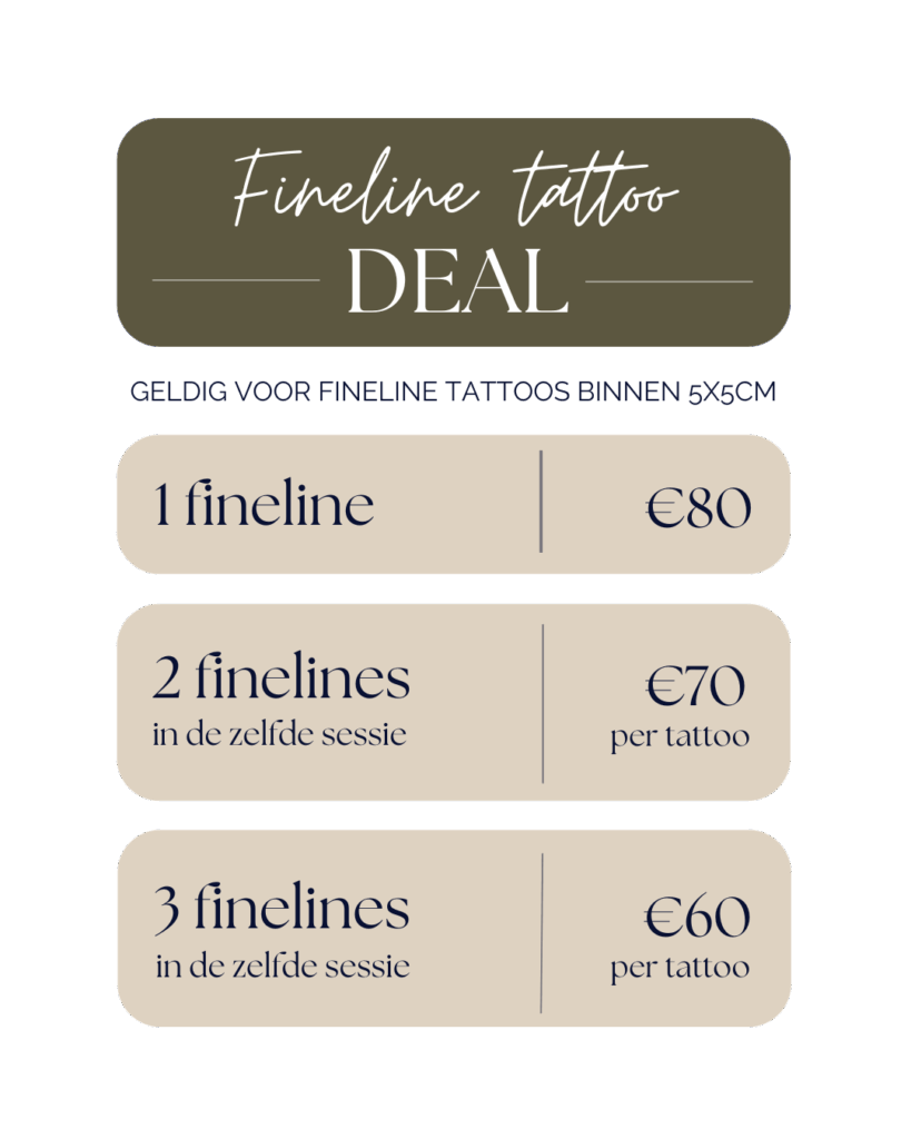 Fineline Tattoo deal - Aanbieding
